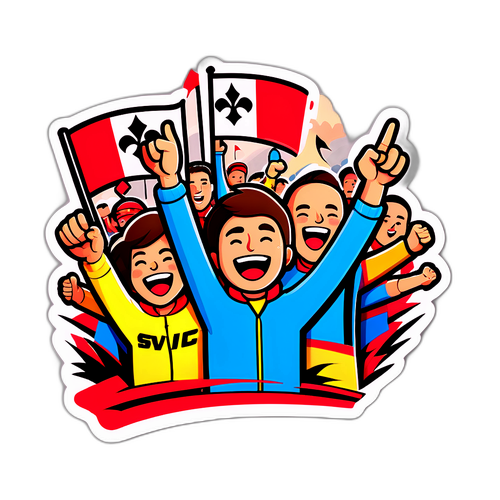 Fanáticos de las Carreras Animando en el Estadio