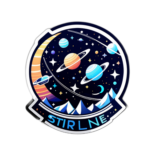 Gwiezdne satelity Starlink w futurystycznej scenerii nocnej