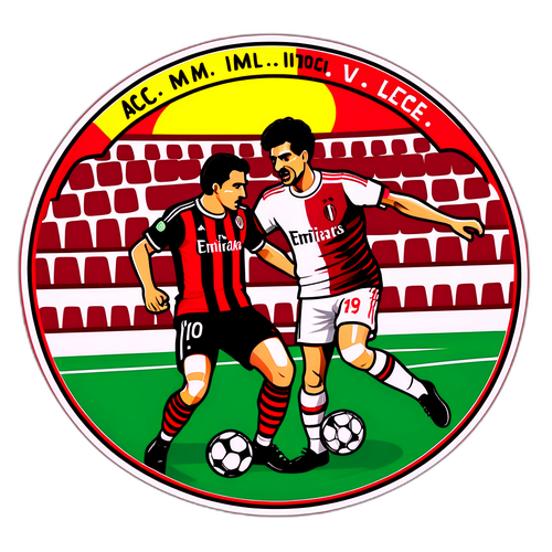 Kreativní ilustrace AC Milan vs. Lecce