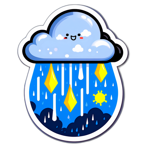 Adesivo Meteo: Pioggia e Sole