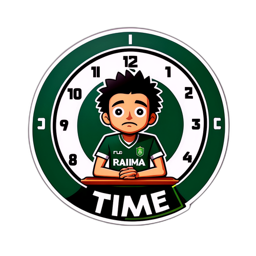 A hora do jogo: fã do Palmeiras nervoso