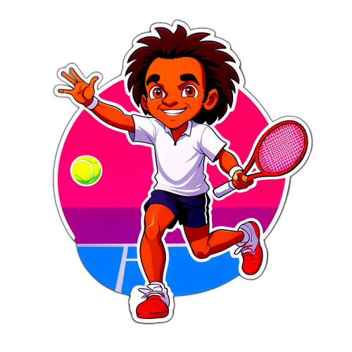 Inspirerende Tennis Sticker voor Kinderen