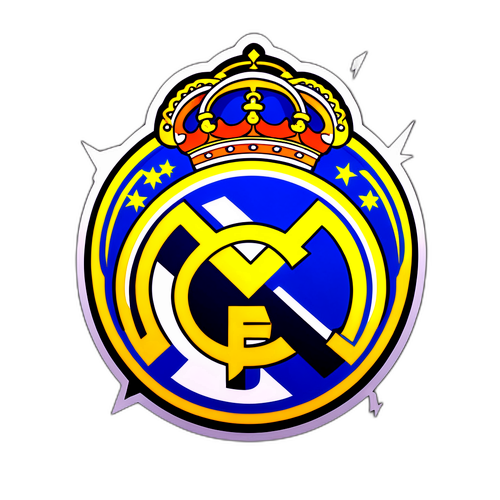 Δραματικό αυτοκόλλητο του εμβλήματος της Ρεάλ Μαδρίτης