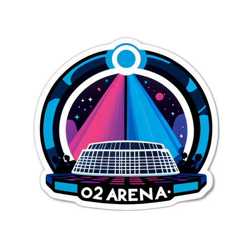 Nálepka O2 Arena s světelnou show při koncertu