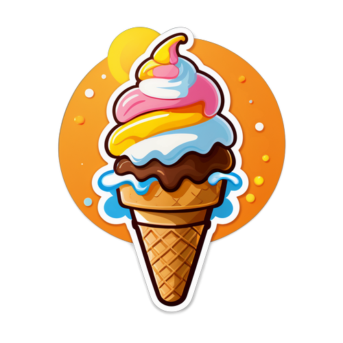Natutunaw na Sorbetes sa Araw