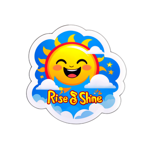 मुस्कुराते सूरज का स्टिकर