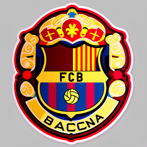 Vintage-Inspireret Sticker af Barcelonas Crest