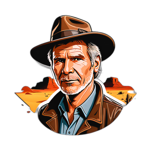 Wojowniczy szeryf w stylu karikatury