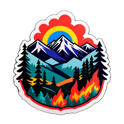 Colorado Fires Nature Sticker