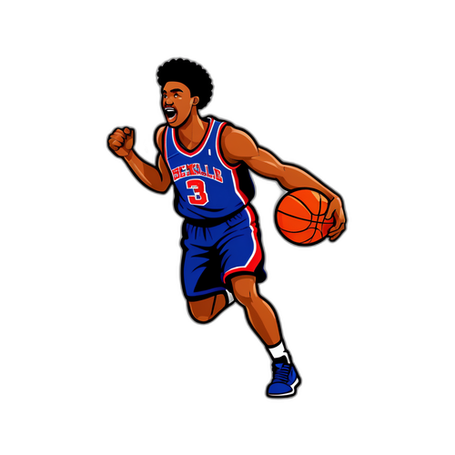 농구 선수의 흥미진진한 점프