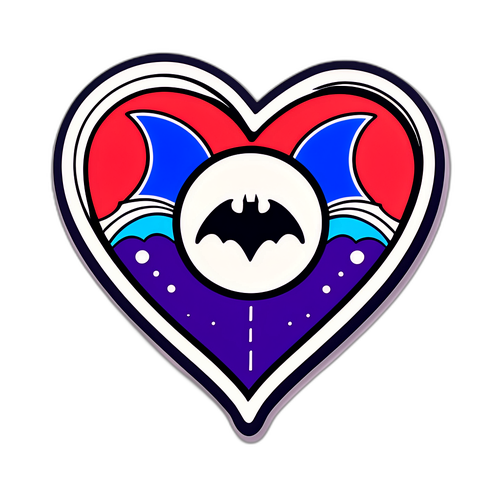 Stylisierte Darstellung des Bataclan mit Herzsymbol