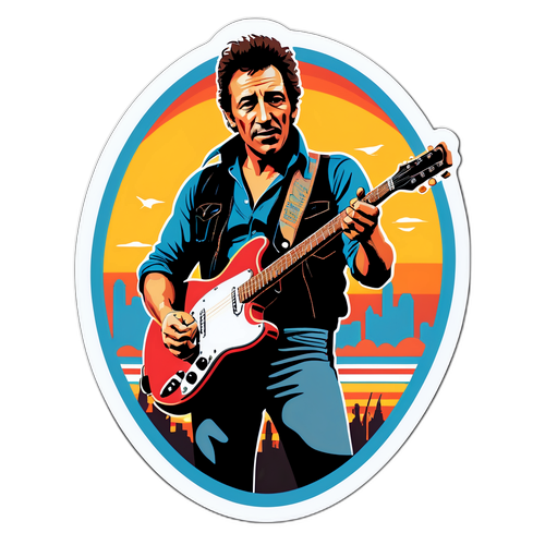 Design vintage inspiré par Bruce Springsteen