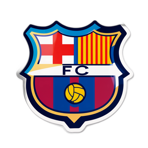 Speelse sticker met de naam 'Barca'