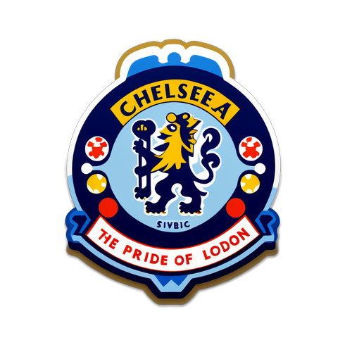 Escena de una etiqueta con la imagen del Chelsea FC