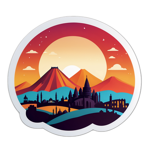 Kapadokya Silueti Güneş Batımı