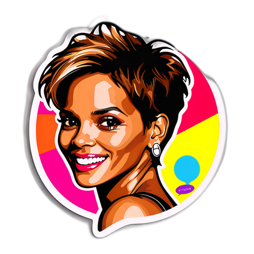 Minimalist Sticker af Halle Berry