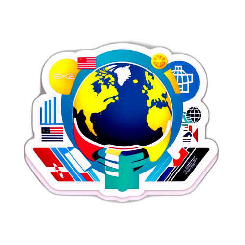 国际技术交流贴纸