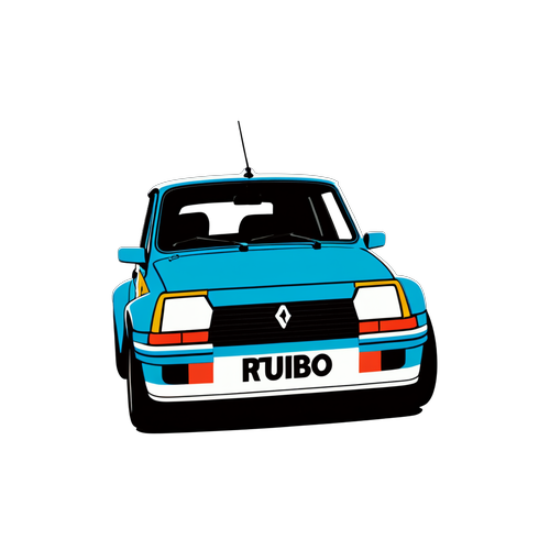 Autocollant rétro Renault R5 Turbo 3E