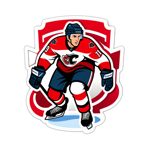Charlotte Checkers Hockey Player Illustration