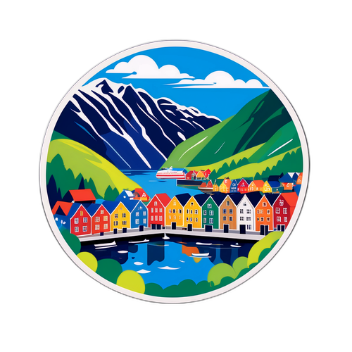 Interpretazione artistica dei fiordi mozzafiato di Bergen