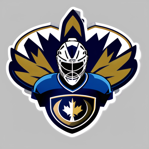 Sticker pour célébrer la saison de hockey avec les Jets de Winnipeg et les Golden Knights