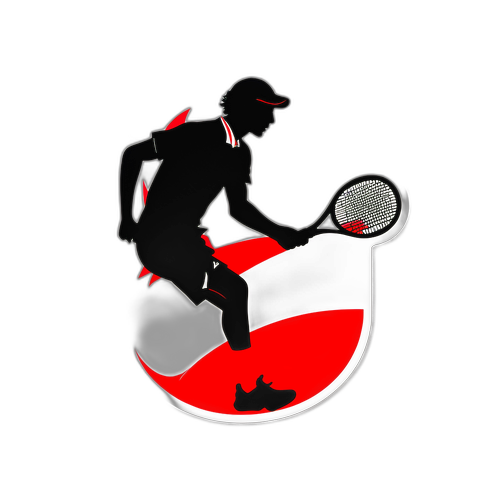 Minimalist Silhuett av Tennis Spiller