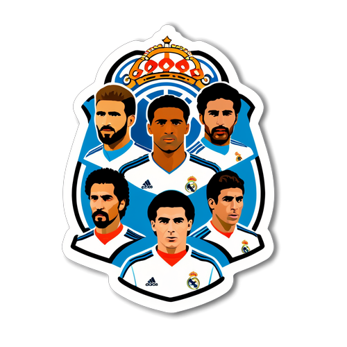 Stiker Legenda Bola Sepak Real Madrid