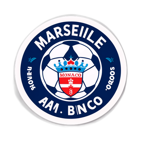 Sticker cu siglele Marseille și Monaco
