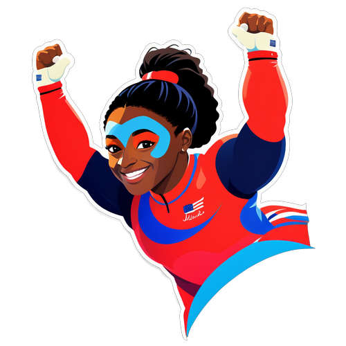 Unbesiegbar: Das Nachhaltige Sticker-Design von Simone Biles, das deinen Mut entfesselt!