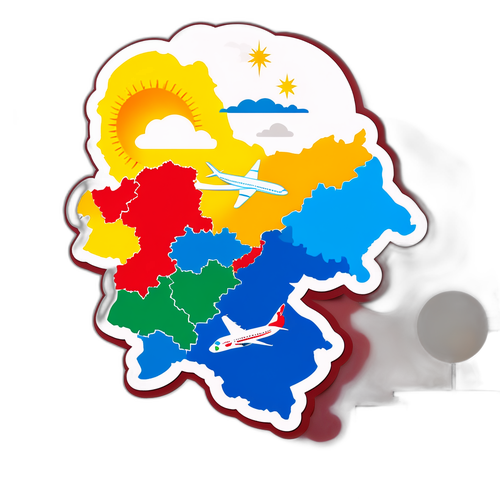 Avion Colorat Peste Harta României