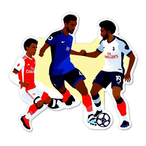 Sticker ilustrativ al duelului Arsenal-Tottenham