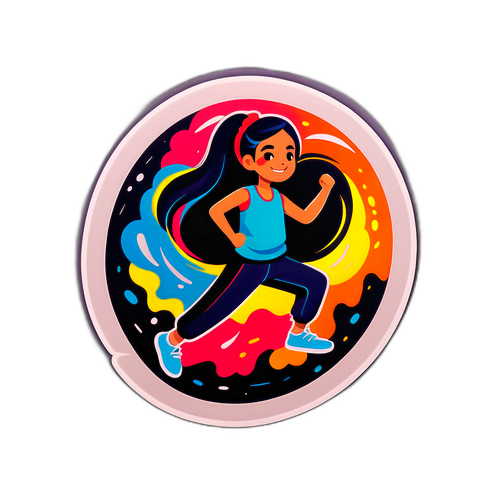 展现活力的运动贴纸