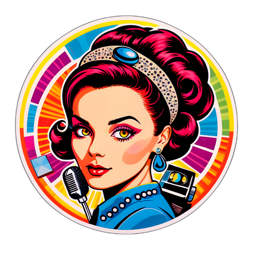 Sticker Vintage Glam di Iva Zanicchi