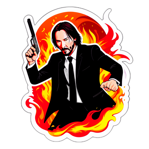 Akcióban lévő Keanu Reeves