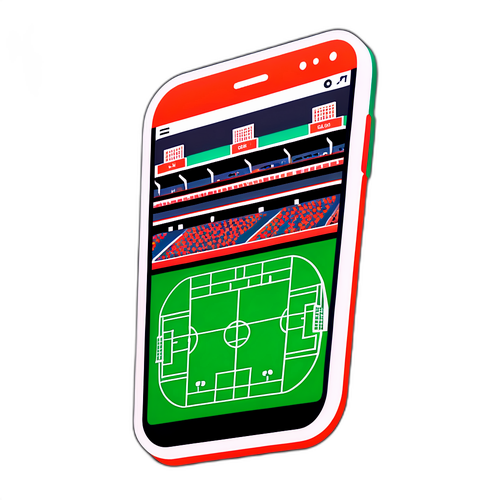 Icon de Flashscore cu un telefon mobil și scoruri live