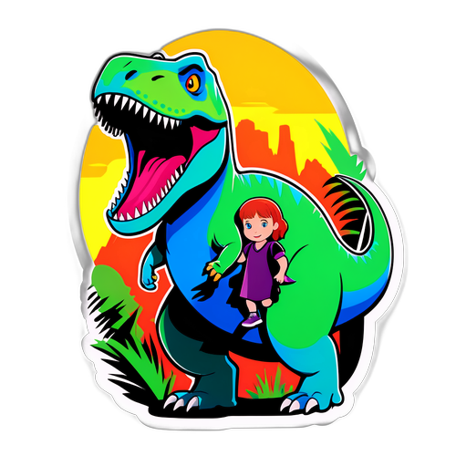 Un autocollant vibrant de Bryce Dallas Howard en dinosaure
