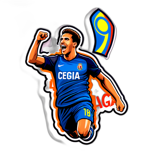 Piłkarz świętujący zwycięstwo - La Liga Champions