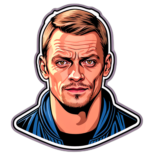 Skapa en klistermärke av Joel Kinnaman i en cool filmkaraktär kostym