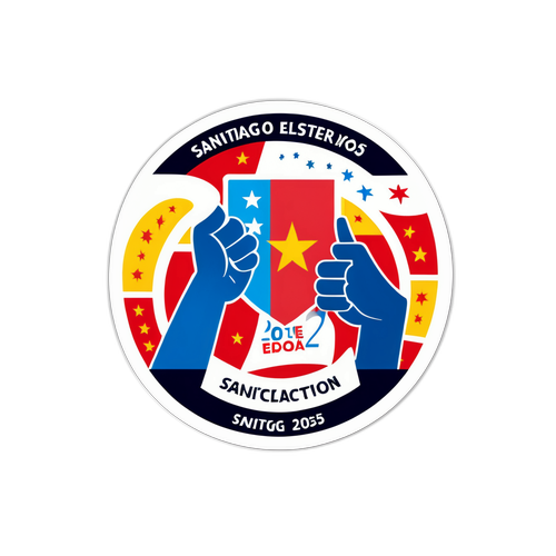 Sticker Anunciando las Elecciones en Santiago del Estero 2025