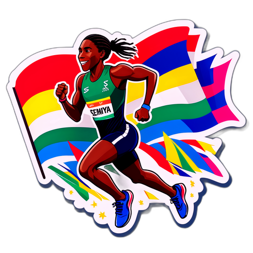 Caster Semenya juoksemassa voittoon