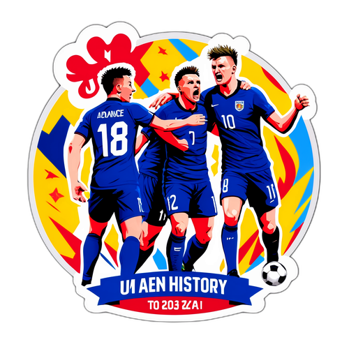 为U23国家足球队设计的贴纸