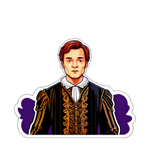 Robert Aramayo a színpadon, Shakespeare sorait szavalja