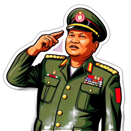Stiker Jenderal Prabowo Memerintahkan TNI dan Polri