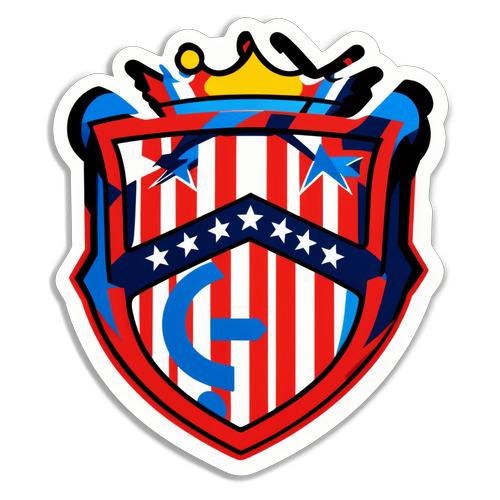 Sticker Sensasi Atleti: Emblem Atletico Madrid Bertemu Seni Grafiti yang Penuh Tenaga!