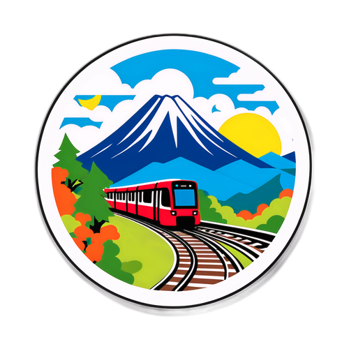 宇都宮線の観光名所を巡る旅ステッカー