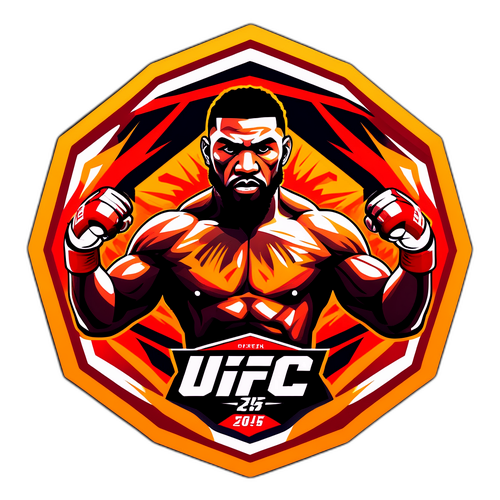 עיצוב מדבקת UFC 325 עם דינמיקה ודרמה