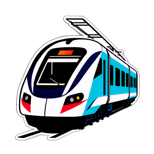 Train emblématique stylisé dans le style d'Alstom