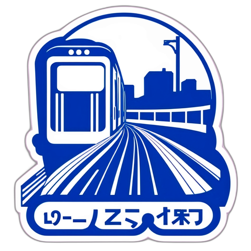 東急線のシルエットと駅名標のデザイン