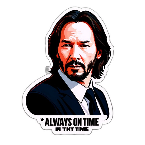 Keanu Reeves w stylizowanym portrecie