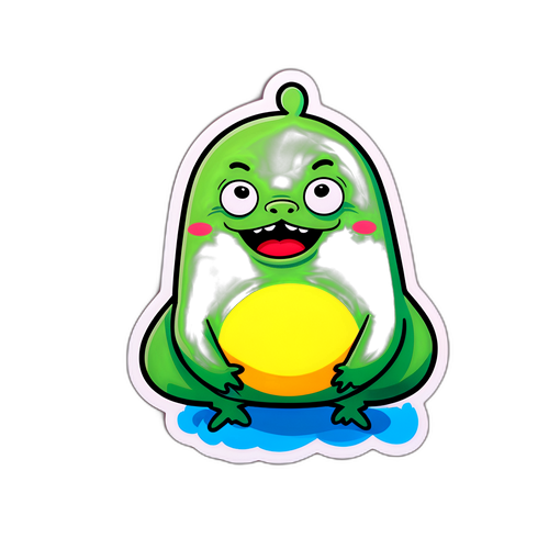 Farverig Groyper Klistermærke